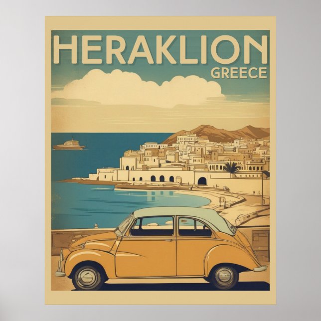 Poster Heraklion, Iraklio, vocação grécia (Frente)