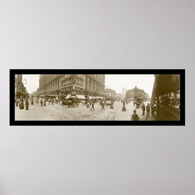 Poster Herald Square, Foto NYC 1907 (Frente)