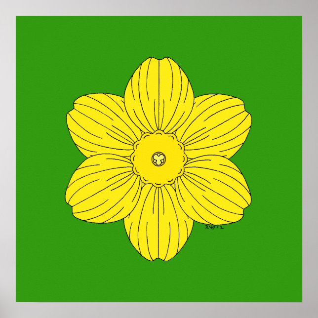 Poster Heraldic Daffodil (Frente)