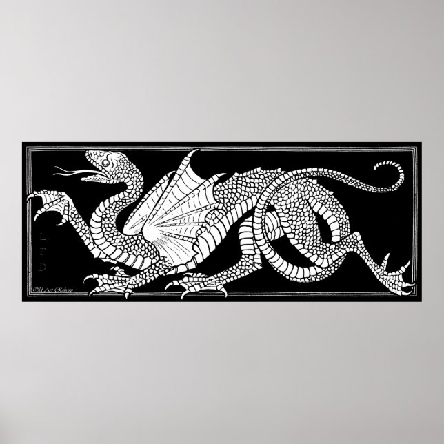 Poster Heraldic Dragon (Frente)