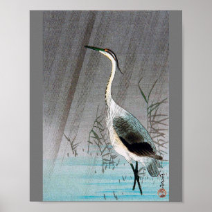 Poster Herão Verde em Chuva, Watanabe Seitei