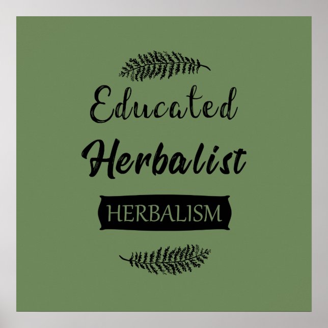 Poster Herbalista educado (Frente)