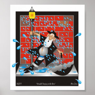 Poster Herchel Cantando na Chuva