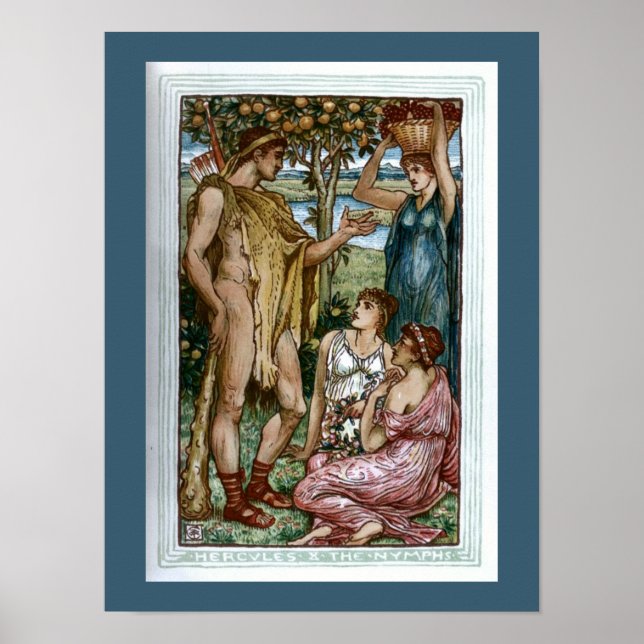 Pôster Hércules e Ninfas (Frente)