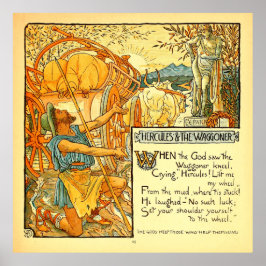 Poster Hércules e o Wagoneer Walter Crane