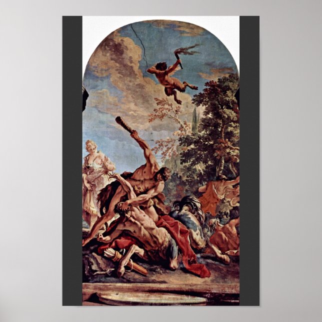 Pôster Hércules Na Luta Contra O Ness Centauro (Frente)