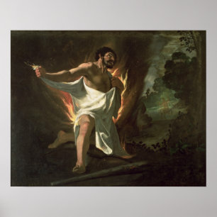 Poster Hercules que rasga a veste ardente, c.1634