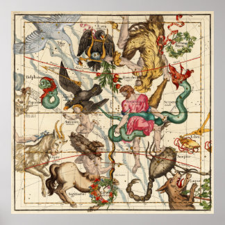 Pôster Hércules, Sagitário, Delphinus e Scorpius