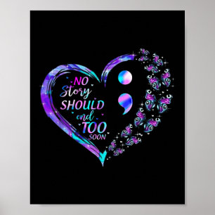 Poster Herdeiras de Sensibilização Suicida Semicolon Shir