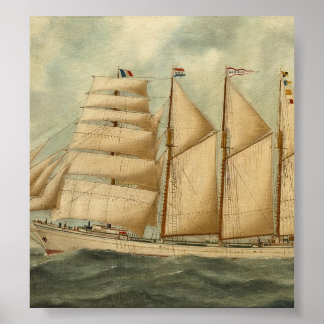 Pôster Herdis barquentine da American Star Line (Frente)