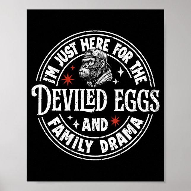 Poster Here for The Deviled Eggs and Family Drama Monkey (Frente)