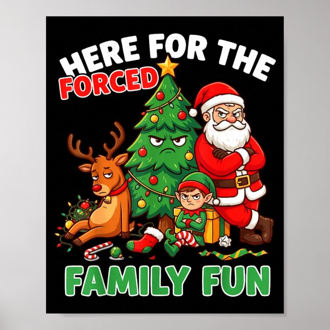 Poster Here For The Forced Family Fun Santa Christmas Tre (Frente)
