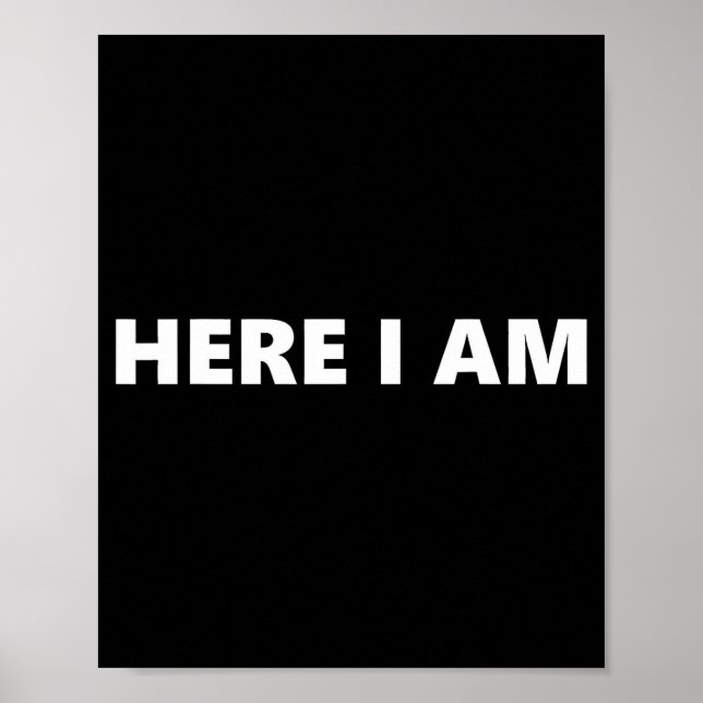 Poster Here I Am Send Me Isaiah 6_8 Christian Faith Bible (Frente)