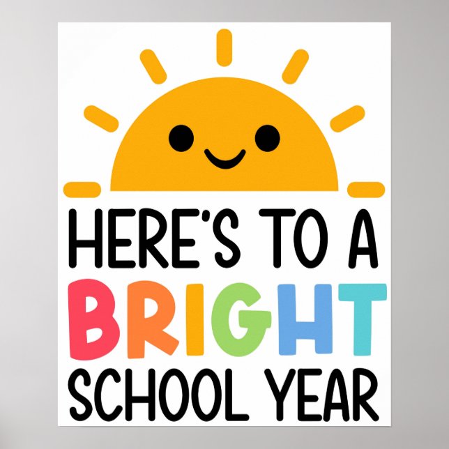Poster Here's to a Bright School Year (Frente)
