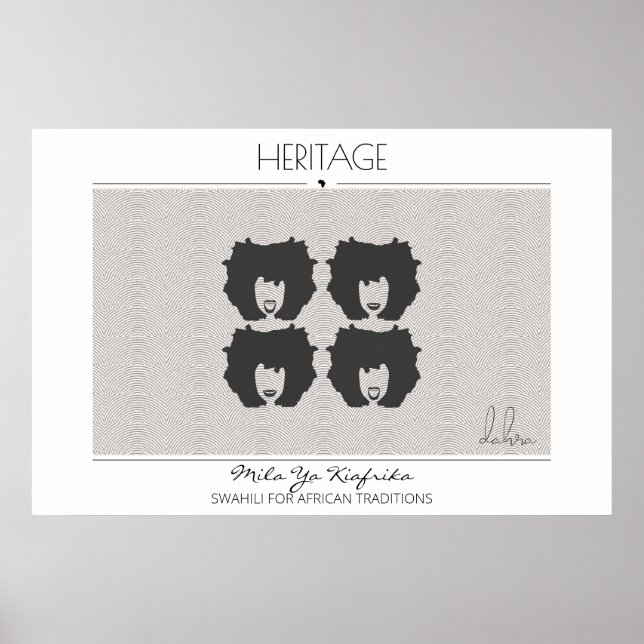 Poster Heritage African Women Moods (Frente)