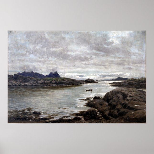 Pôster Hermann Eschke View desde Svolvaer até Store Molla (Frente)