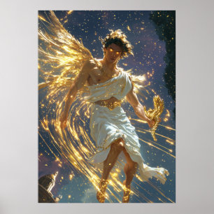 Poster Hermes, Mensageiro dos Deuses - Velocidade Divina