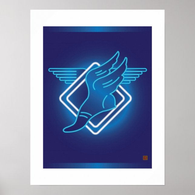 Pôster Hermes Winged Sandal-Impressão (Frente)