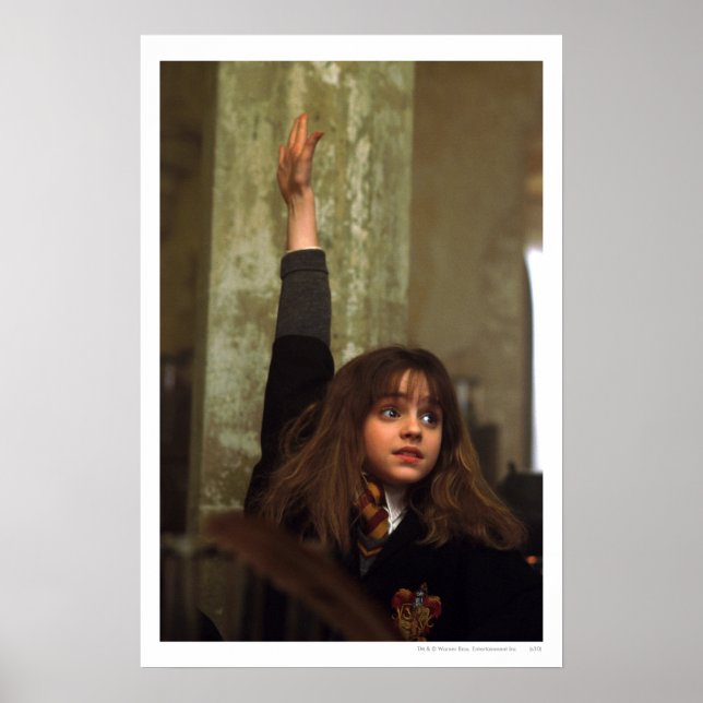 Poster Hermione levanta a mão (Frente)