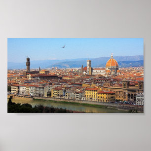 Poster Hermosa vista panorámica de Florencia