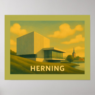 Poster Herning Dinamarca Arte Moderna