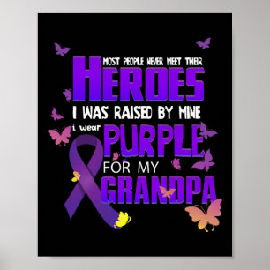 Poster Hero Vovô Purple Câncer de pâncreas de novembro Aw