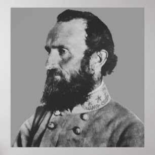 Pôster Herói da guerra civil -- General Stonewall Jackso