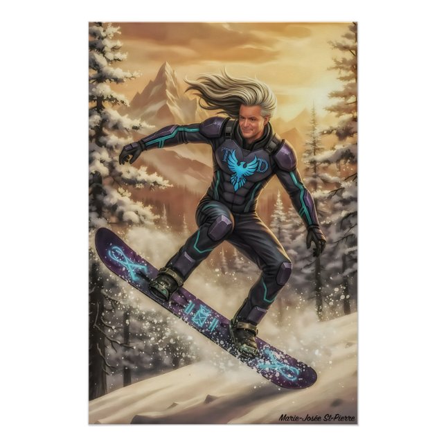 Pôster Herói do Snowboard (Frente)
