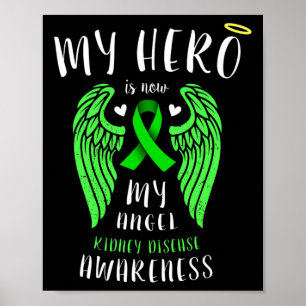 Poster Herói É Meu Anjo - Lembrança Da Doença Dos Rins