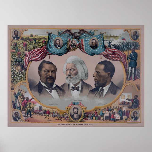 Poster Heróis da raça colorida (Frente)