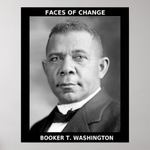 Pôster Heróis do Mês da História Negra - Booker T. Washin