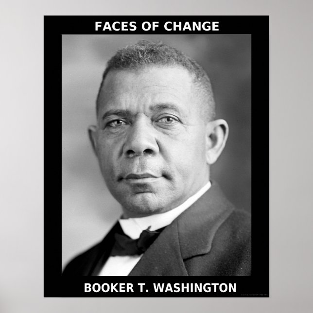 Pôster Heróis do Mês da História Negra - Booker T. Washin (Frente)