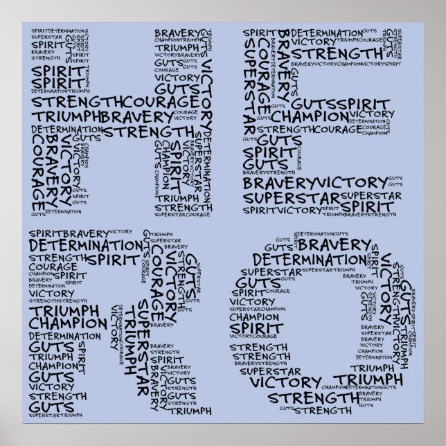 Poster Heróis na Luta Contra o Cancer (Texto Preto) (Frente)