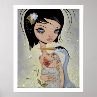 Poster Heron Azul excelente
