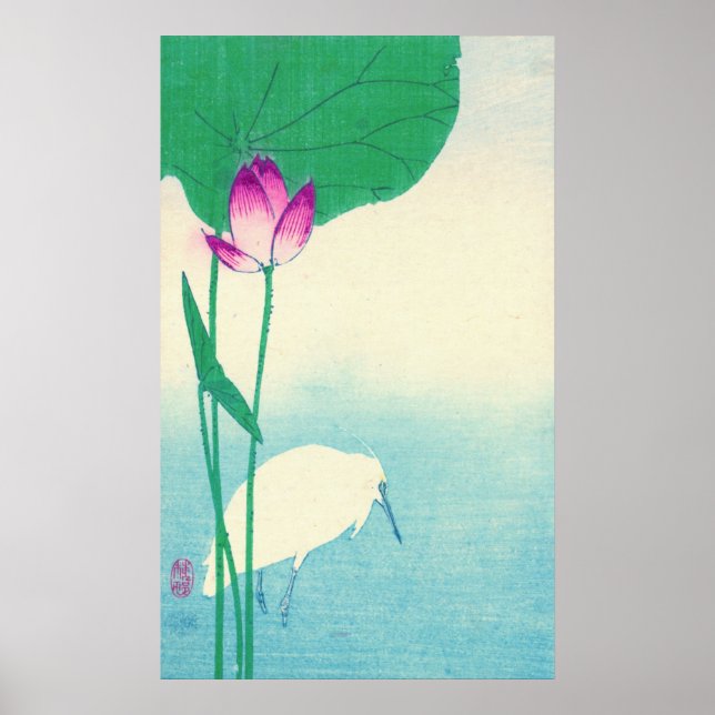 Pôster Heron e Lotus 1910 (Frente)