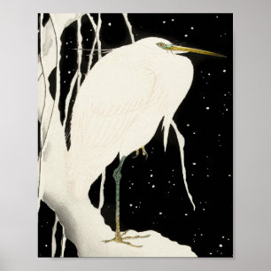 Poster Heron em neve - Ohara Koson - Vintage Art 8