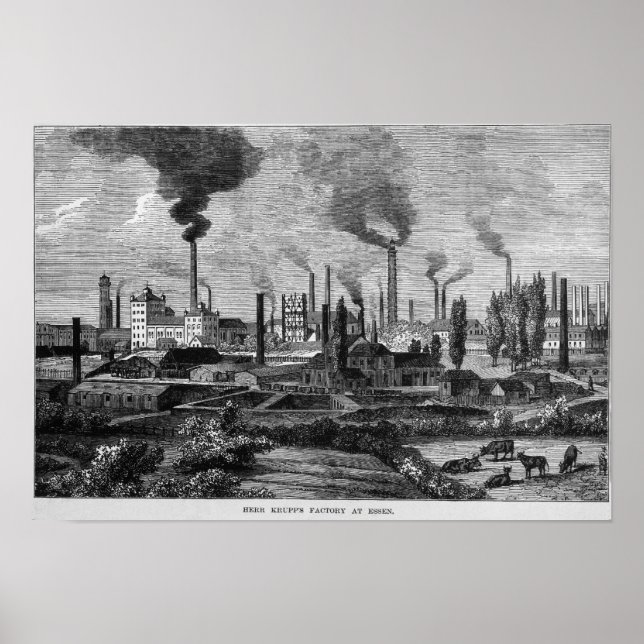 Pôster Herr Krupp's Factory in Essen, Germany (Frente)