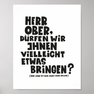 Poster Herr Ober - Pappa Ante Portas - Loriot Herr Ober