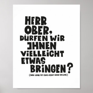 Poster Herr Ober - Pappa Ante Portas - Loriot Herr Ober