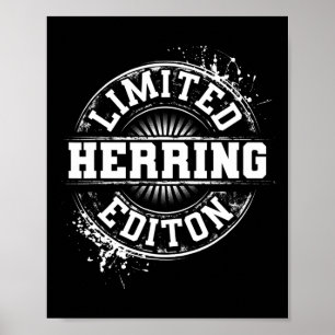 Poster Herring Funny Surname Family Tree Aniversário Reun