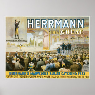 Poster Herrmann o ato de travamento da grande bala do