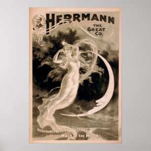 Pôster HERRMANN, O Ilusionista do Excelente VAUDEVILLE Po