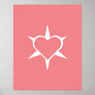 Poster Herz Heart Coeur Cuore Star Starlet Stern