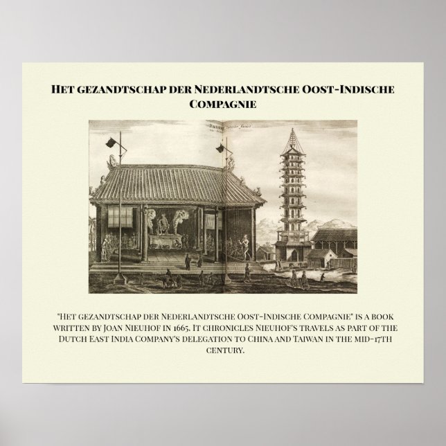 Poster Het gezandtschap der Nederlandtsche Oost-Indische (Frente)