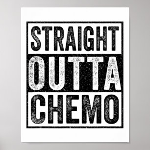Poster Hetero Outta Chemo Engraçado pelo Cancer