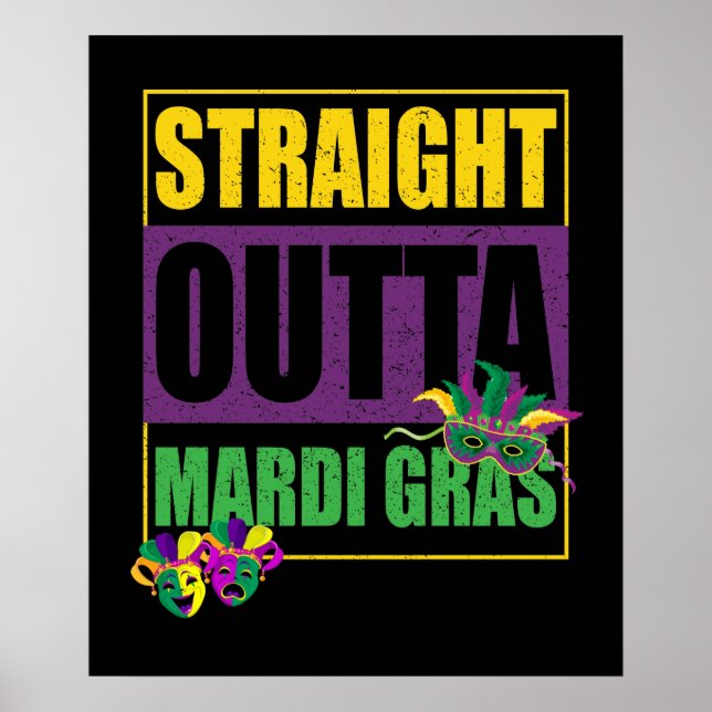Poster Hetero Outta Mardi Gras (Frente)