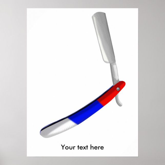 Pôster Hetero Razor Barbers Compra Cores (Frente)