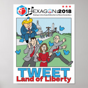 Poster Hexágono 2018: Terra do Tweet da liberdade