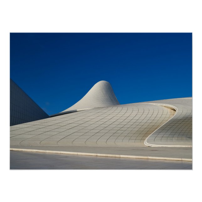 Pôster Heydar Aliyev Center em Baku (Frente)