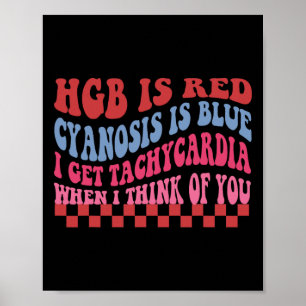Poster Hgb É Vermelho Cianose É Azul Cupido De Valentina 